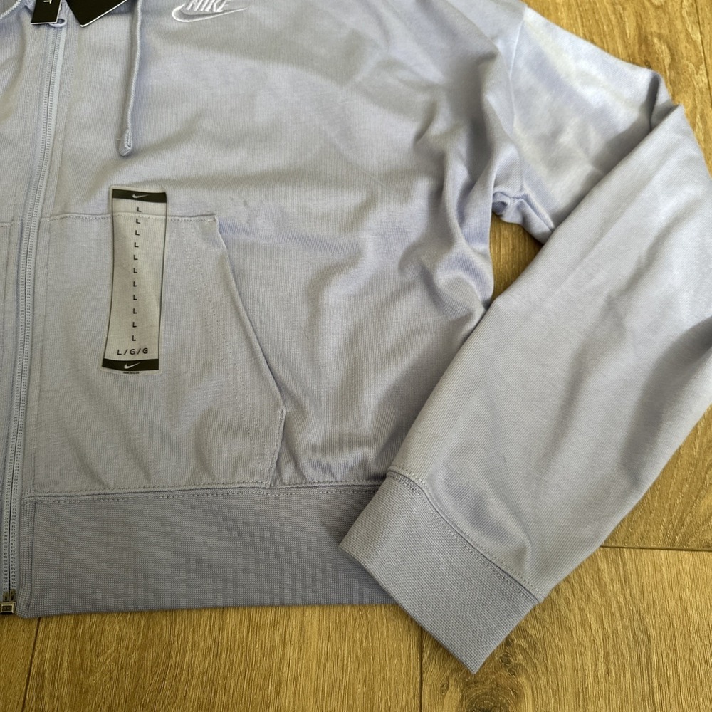 Nike Women's Full Zip Hoodie Standard Fit Lilac Logo Large NWT Gym Pilates - Picture 3 of 8